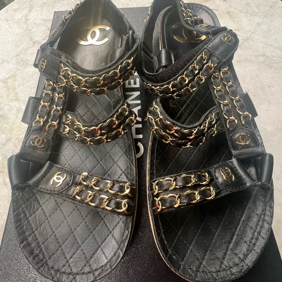 CHANEL Shoes - Chanel chain sandals
